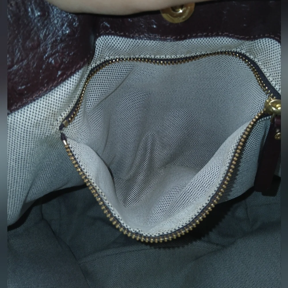 Diane von Furstenberg Leather Ostrich Embossed Addison Tote​​
